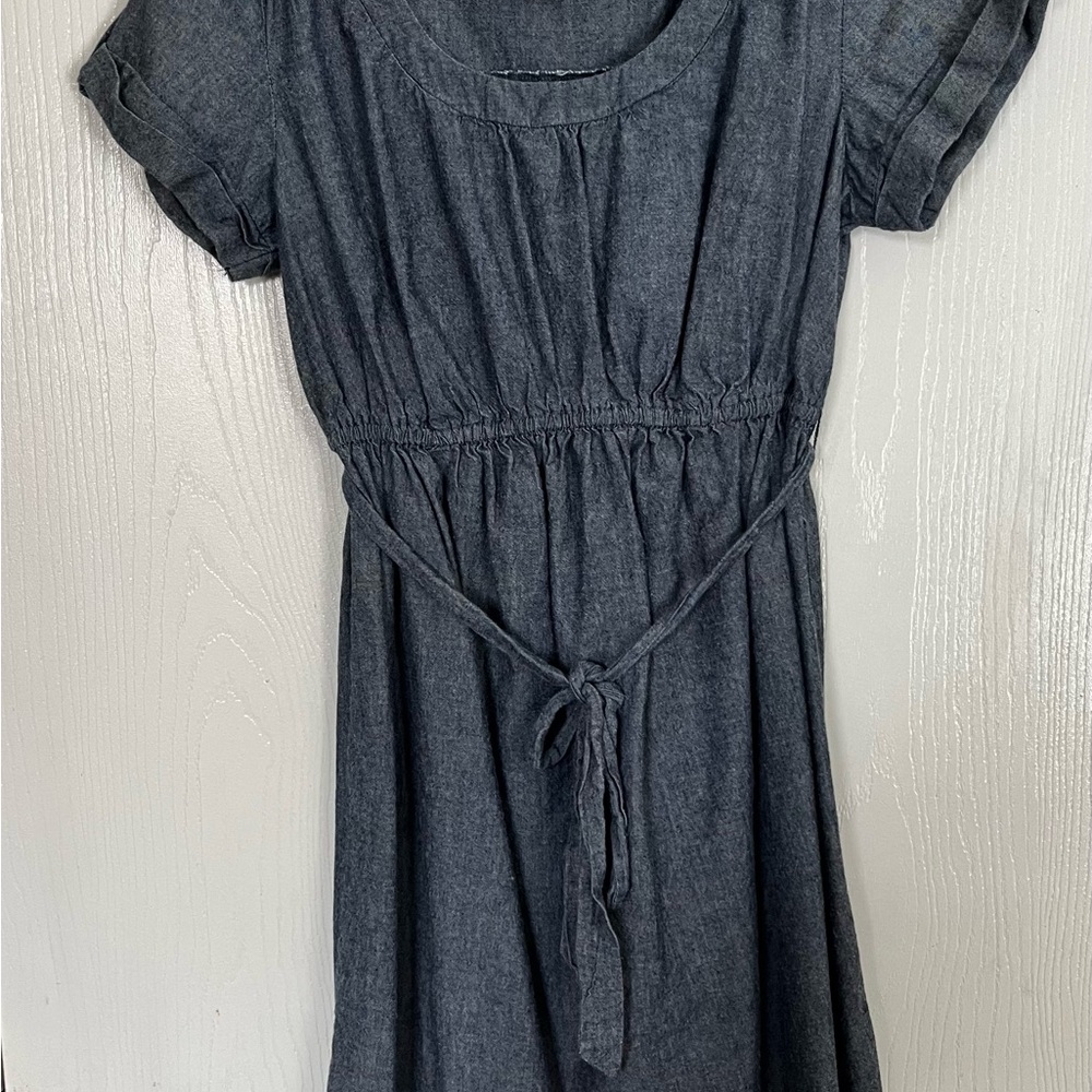 Maternity Jean Dress Short-Sleeve